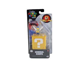 Super Mario Bros Movie General Koopa Figure w/ Question Block Jakks Pacific